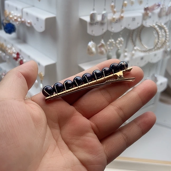 未镶嵌发夹淡水珍珠