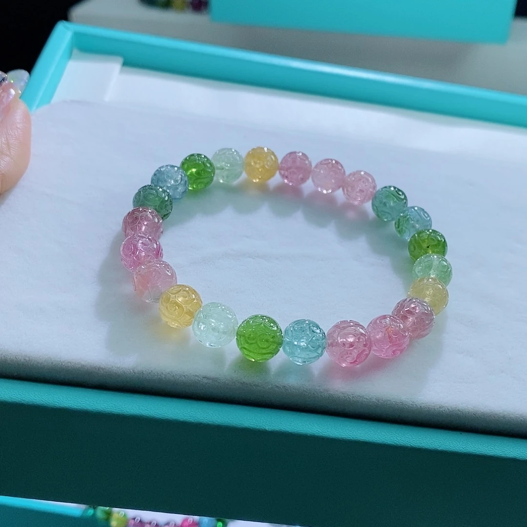 碧玺手链未镶嵌8.3mm左右