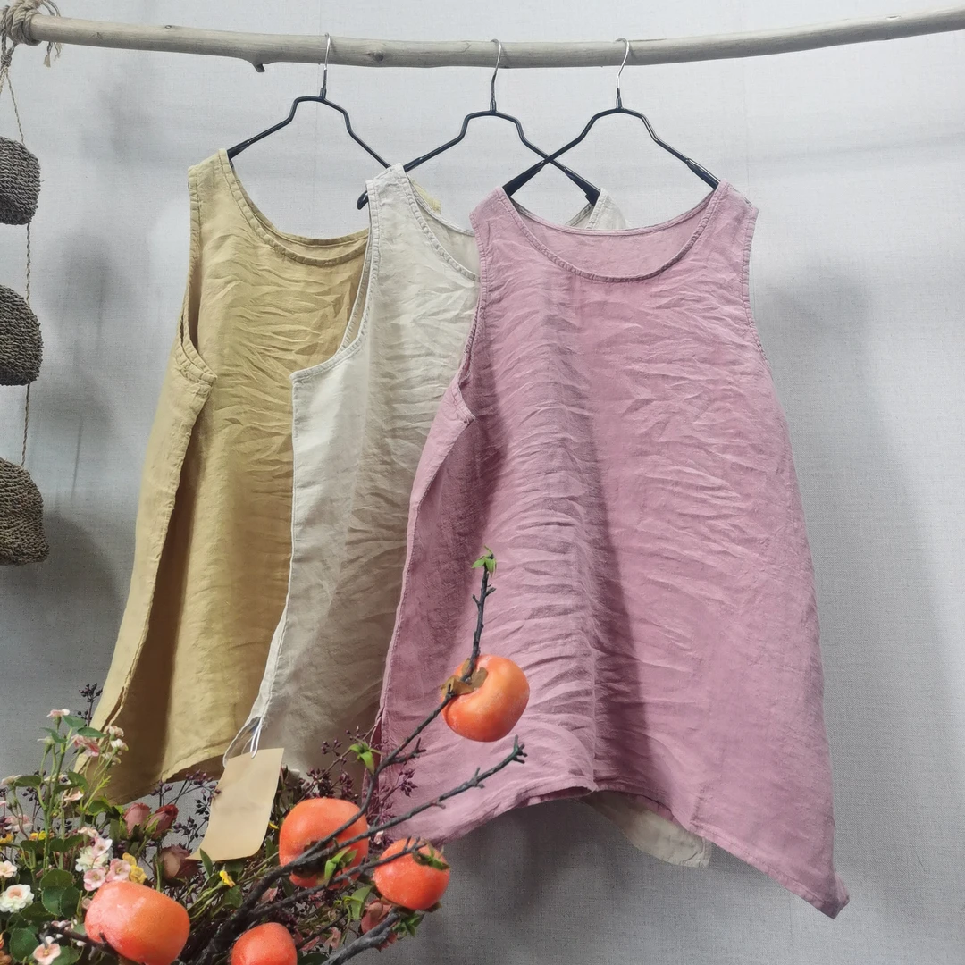 儒品素衣33834定制亚麻背心