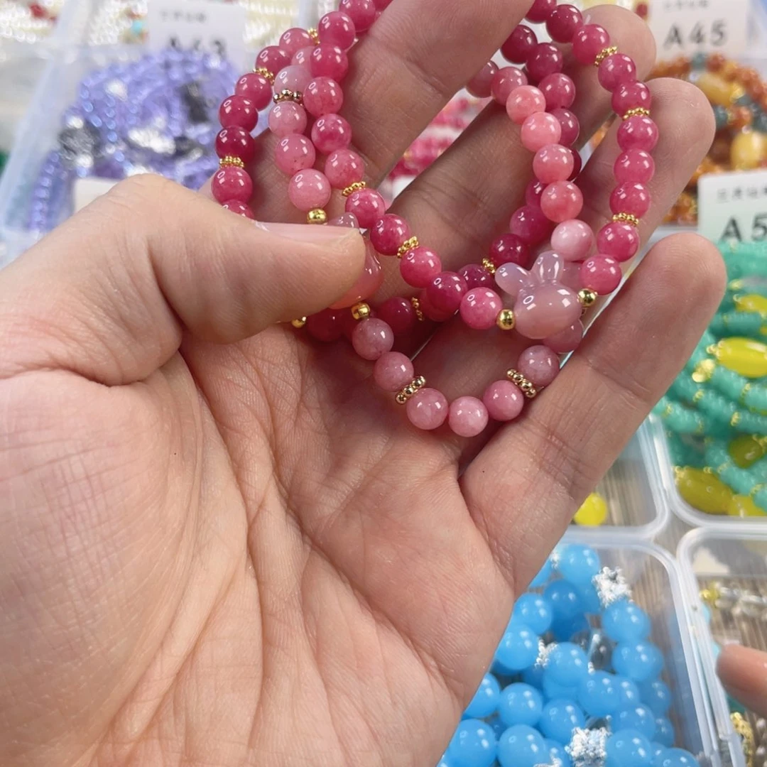 檀香紫檀（小叶紫檀）手串银S925镀金镶嵌