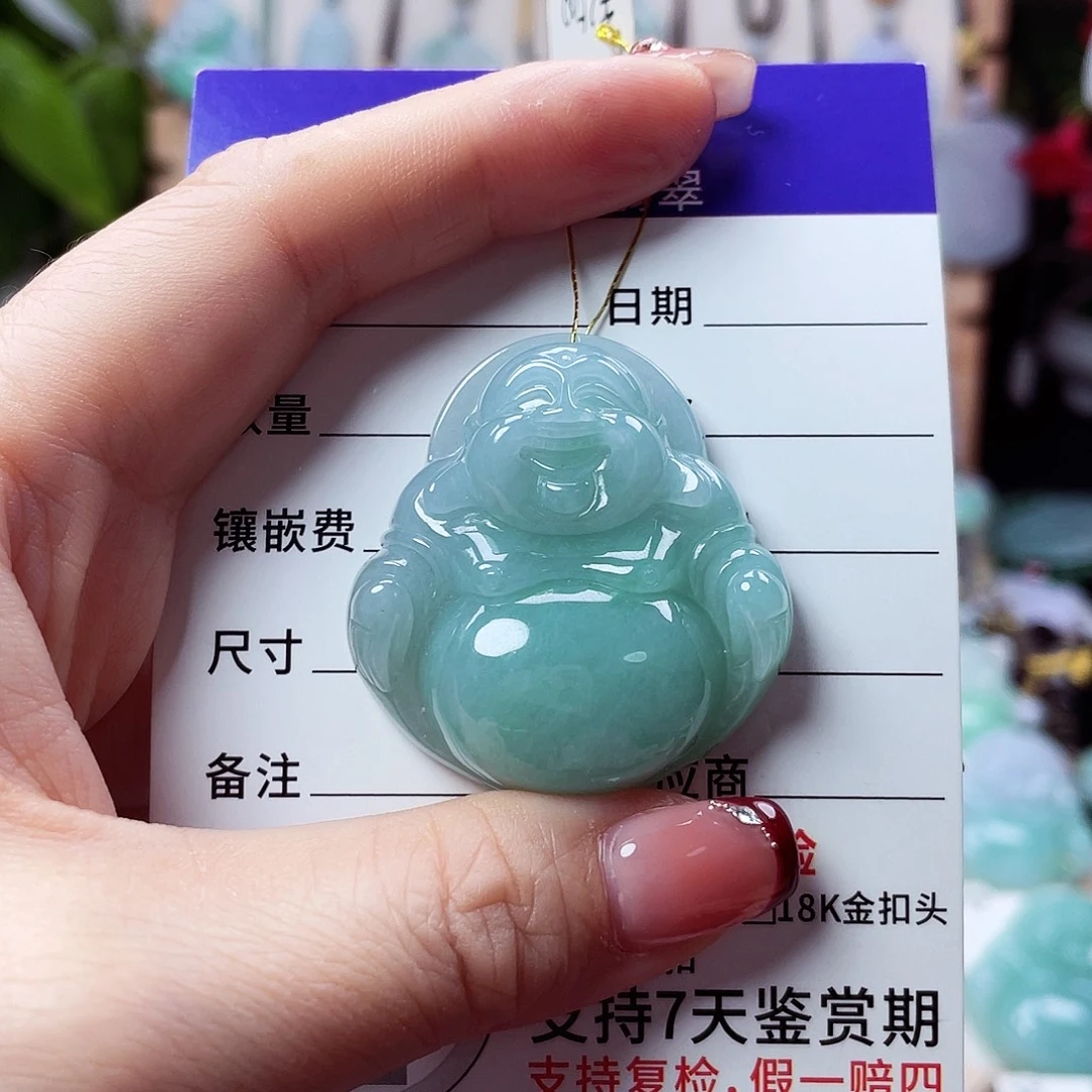 翡翠未镶嵌颈饰佛公69