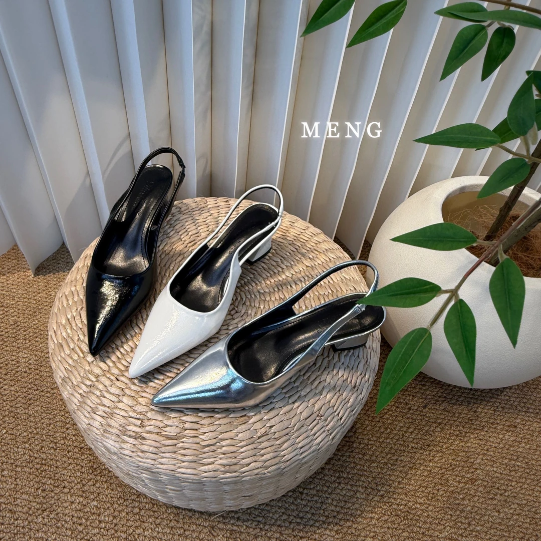 2025新品春夏款法式绿色配裙子尖头女粗跟单鞋后高跟鞋推荐