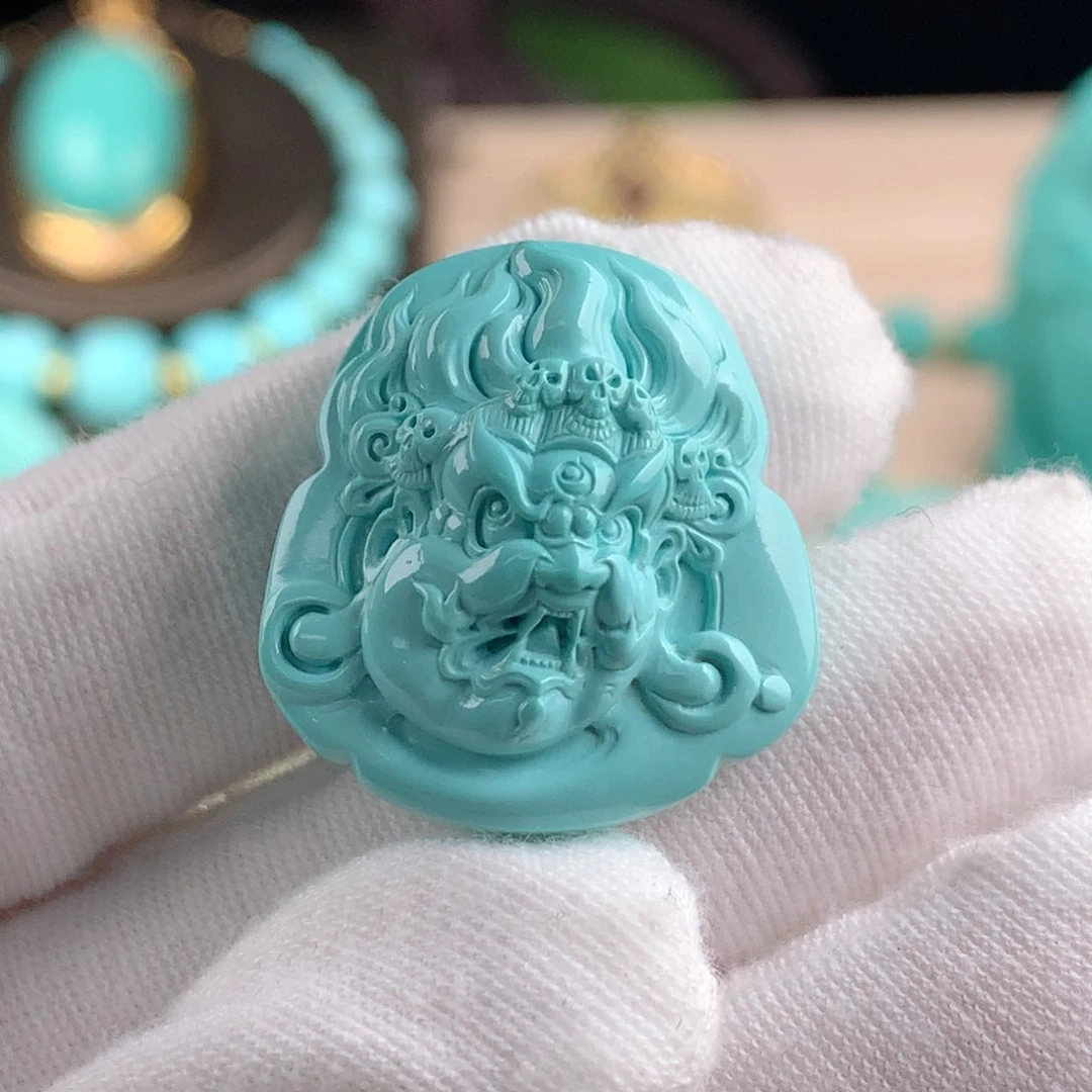 绿松石大黑天未镶嵌