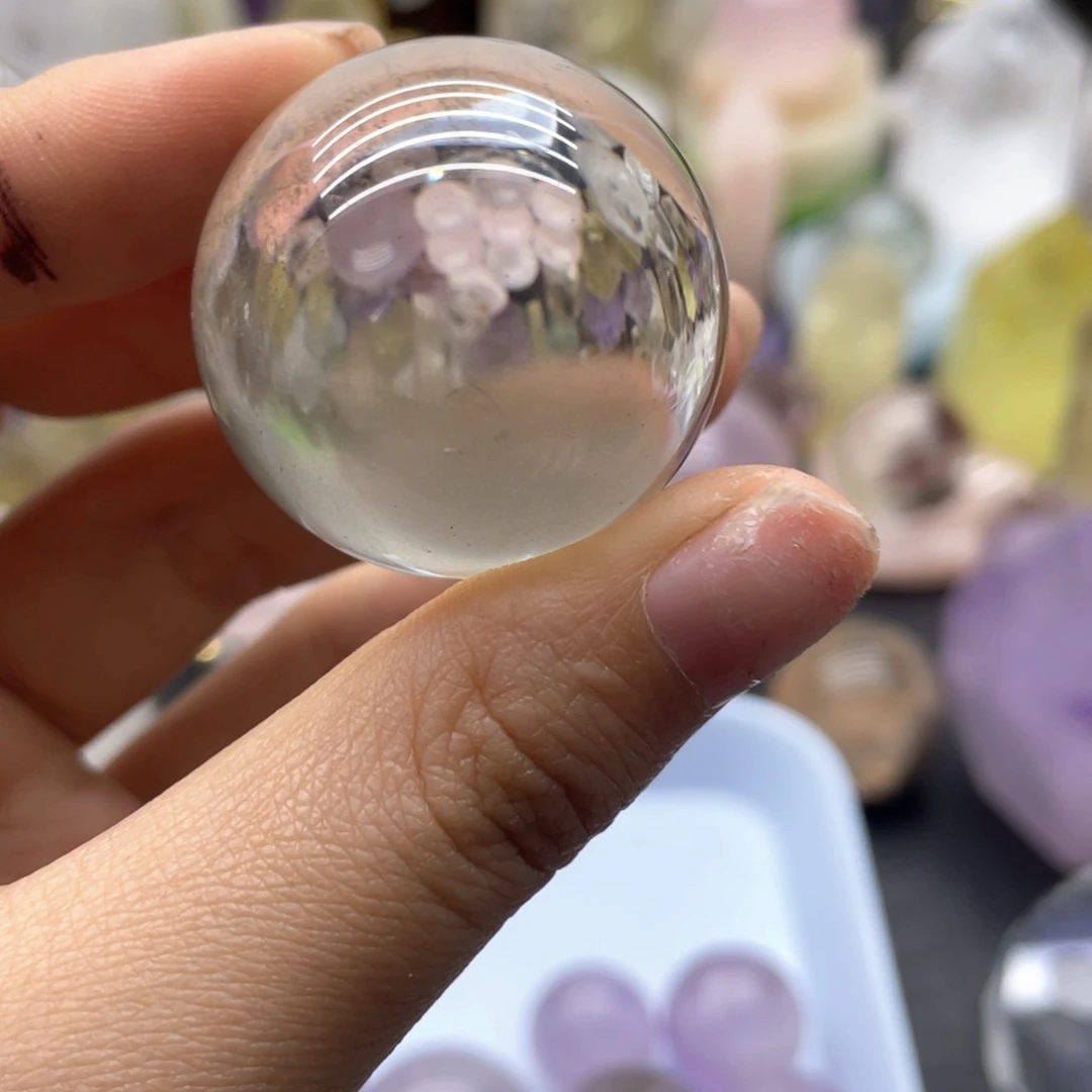 13未镶嵌水晶酸**牛幽灵球球