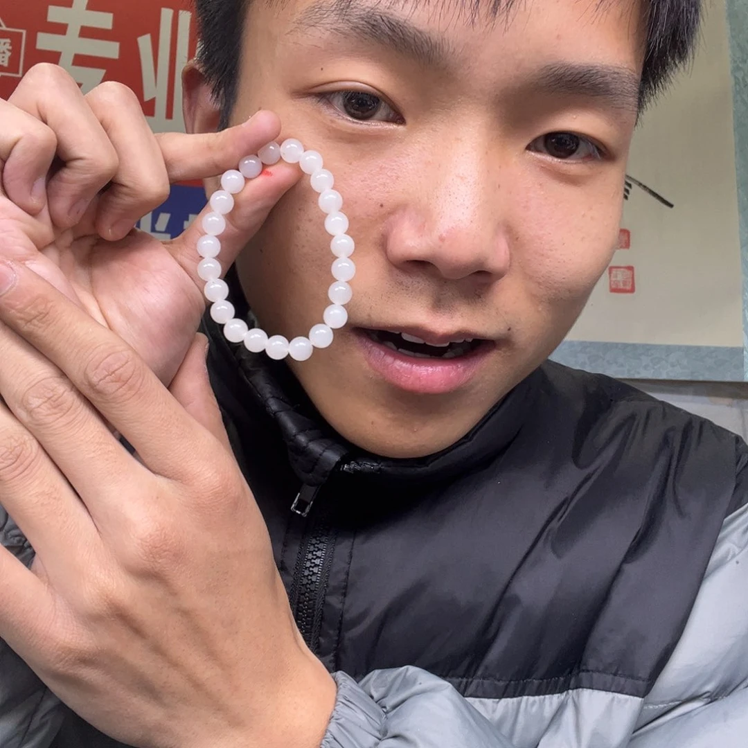 和田玉手链未镶嵌多样性野牛沟羊脂玉卡8货头