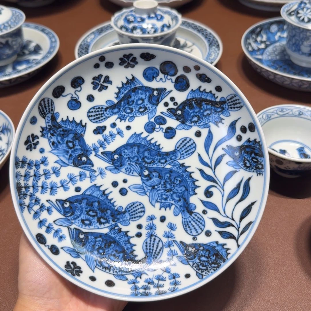 手工手绘茶具壶承