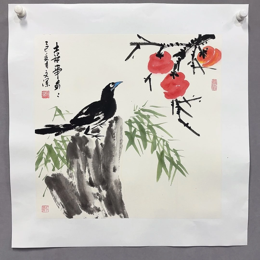 国画亲笔手绘放心去藏