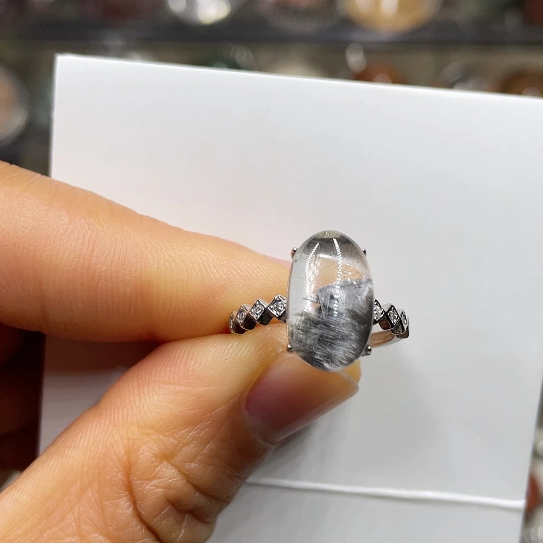 【闪购商品】水晶珠宝半成品银S925镶嵌戒指