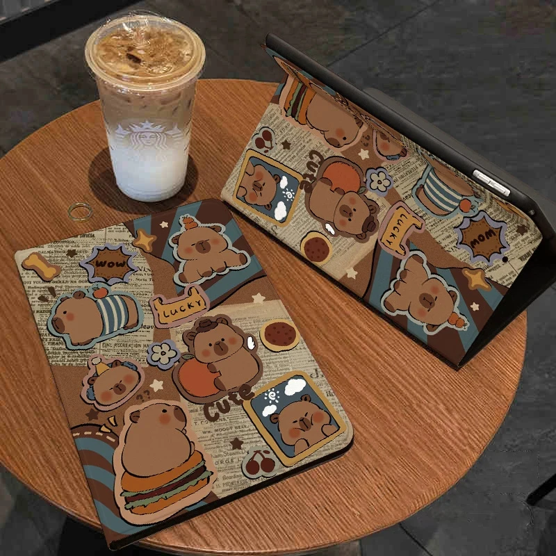 卡皮巴拉适用苹果ipadair7保护壳第11代平板保护套10.2英寸防摔