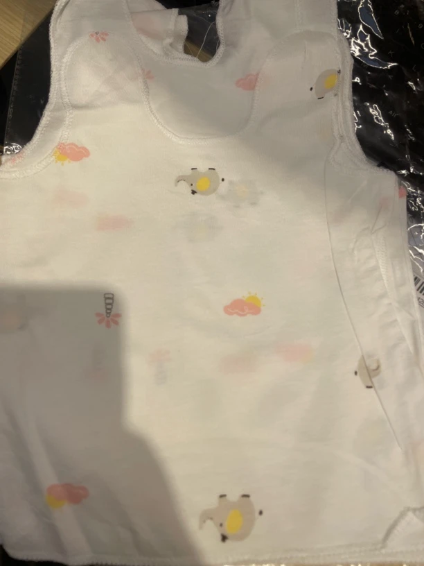 小木人竹纤维肩扣背心花型随机