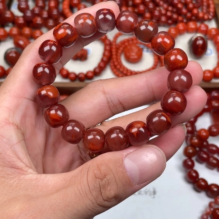 南红玛瑙未镶嵌手链