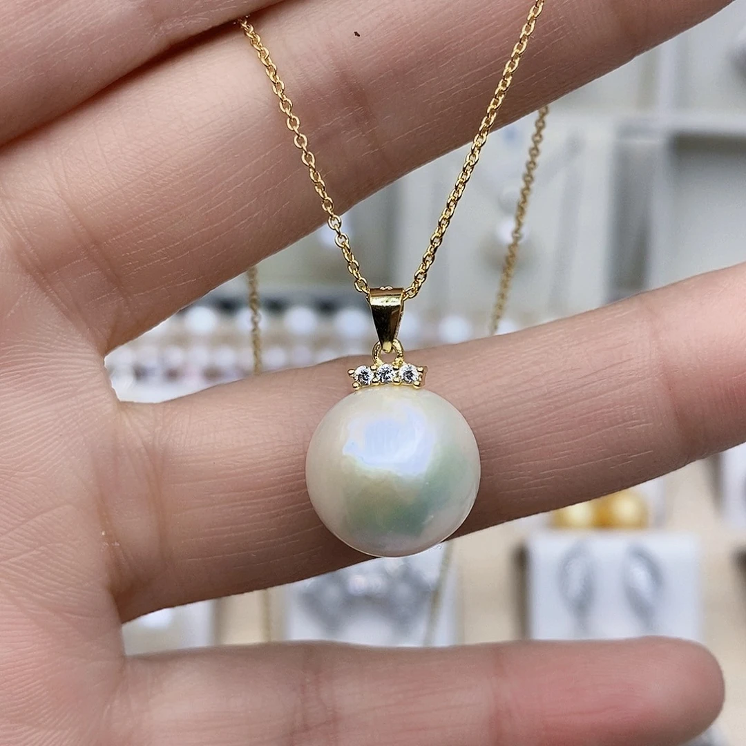 淡水珍珠颈饰银S925镶嵌