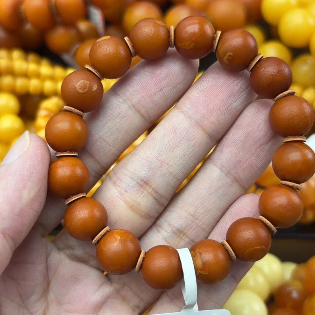 琥珀未镶嵌手链蜜蜡