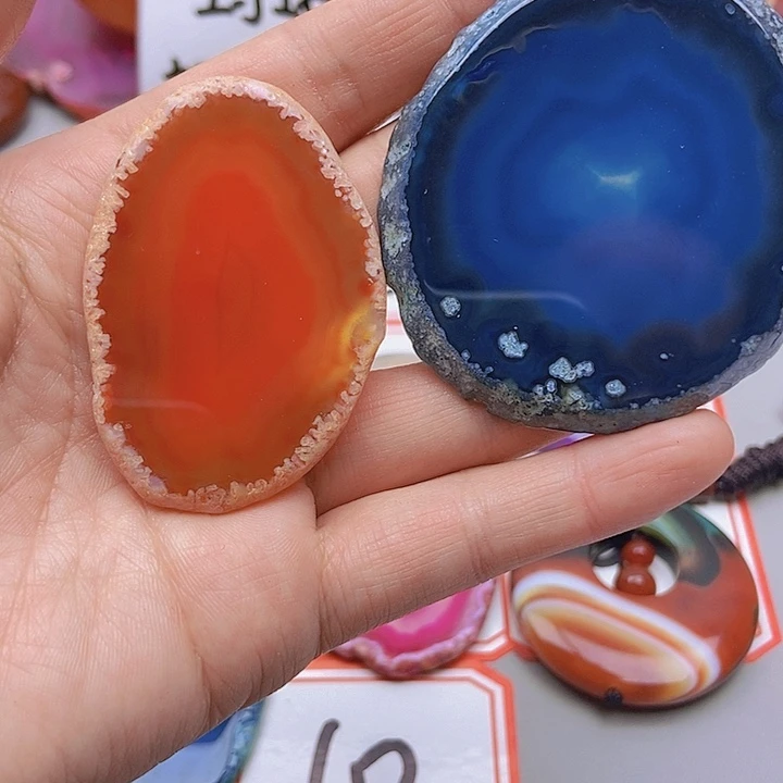 【闪购商品】玛瑙/玉髓珠宝半成品未镶嵌人**火