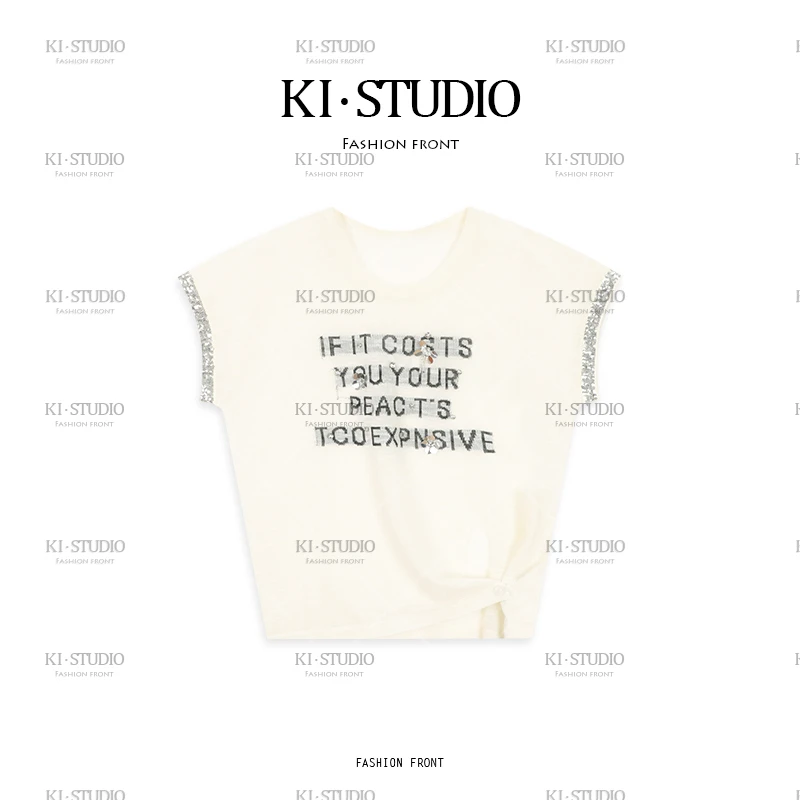 夏季不褪色短袖字母薄款毛针织衫百搭宽松小众宫廷风KK-1129