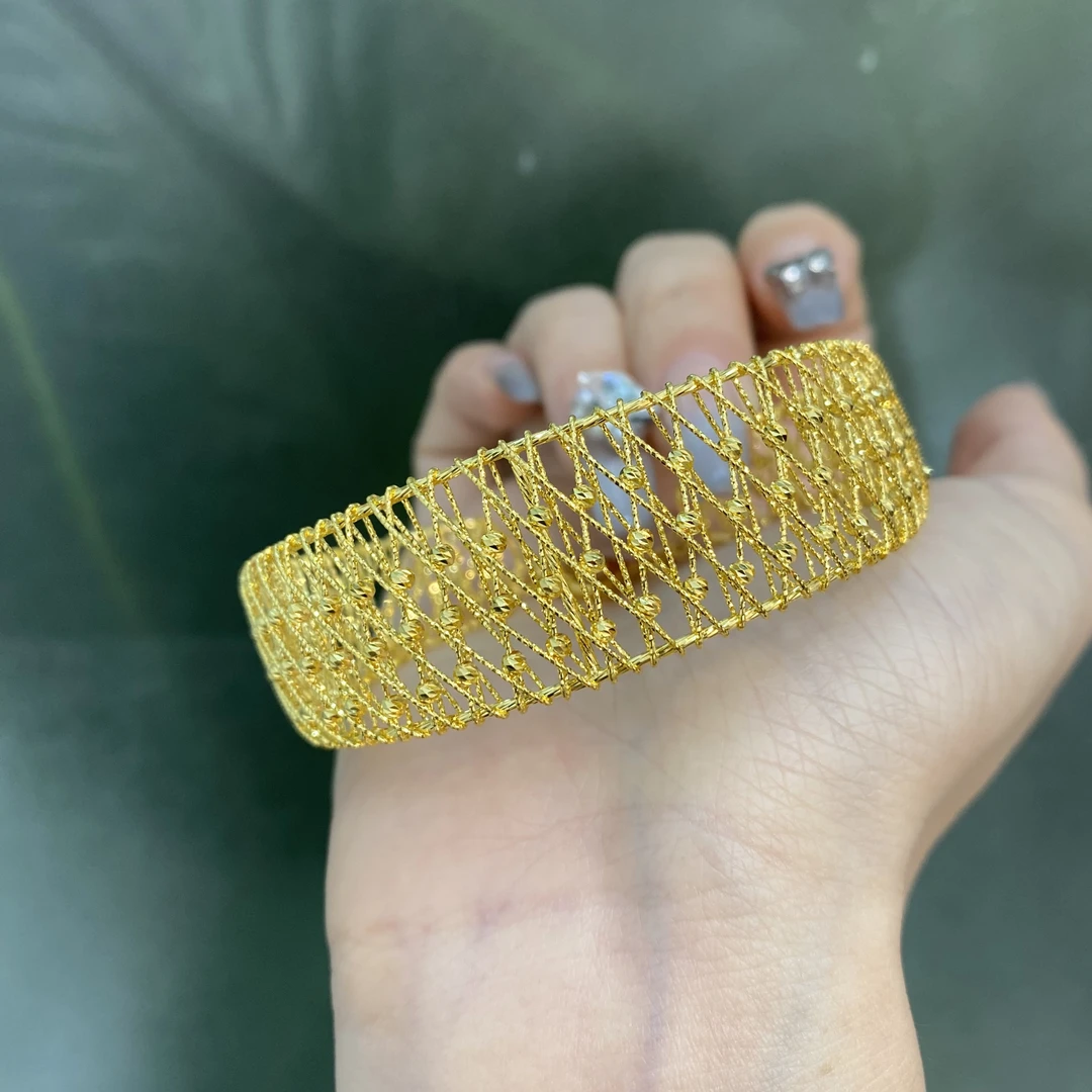 「MJ」足金999爆闪编织镯黄金手镯司凤同款 多样性发货