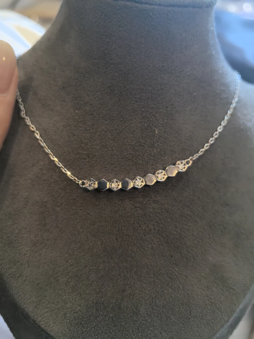 黄铜项链 花花家一字项链