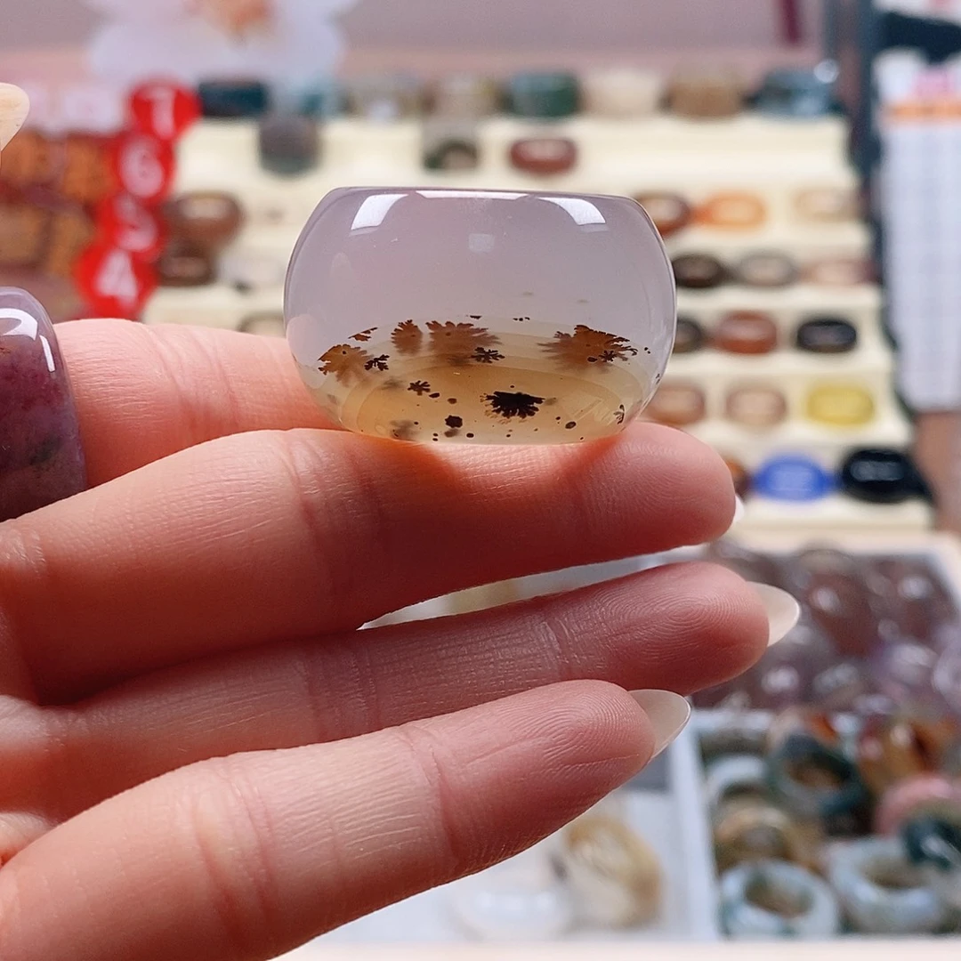 玛瑙/玉髓戒指未镶嵌简*玩