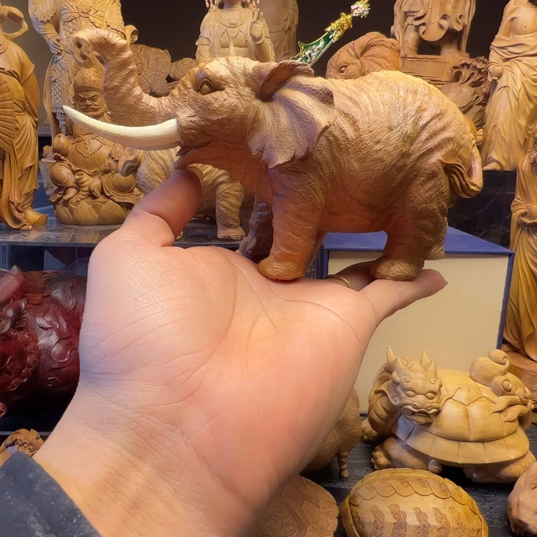 博***语黄花梨/降香黄檀印度老山檀香大象