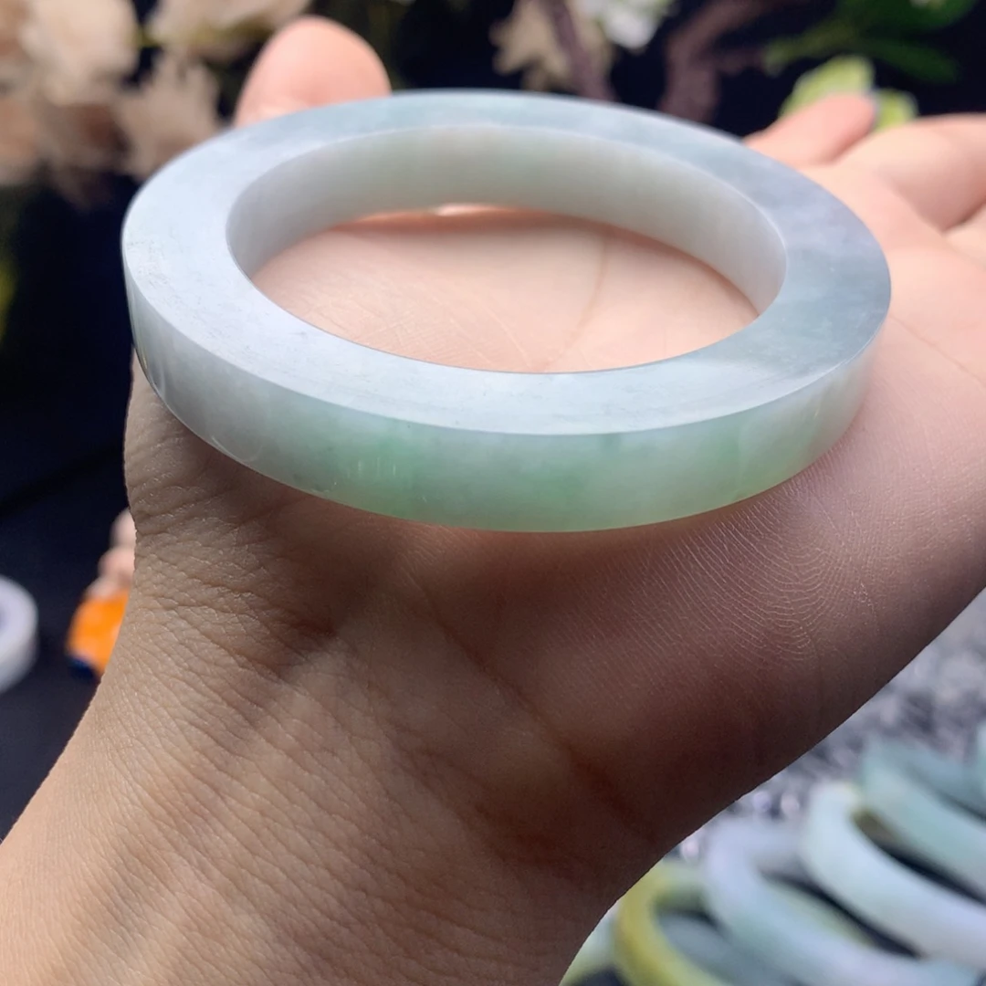 未镶嵌手镯定制翡翠52-55