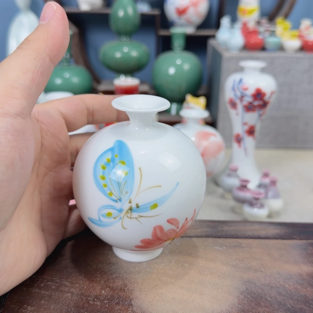 陶瓷手工小花器摆件