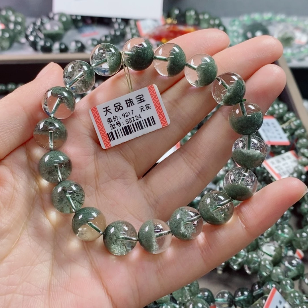 未镶嵌手链水晶绿幽灵55224