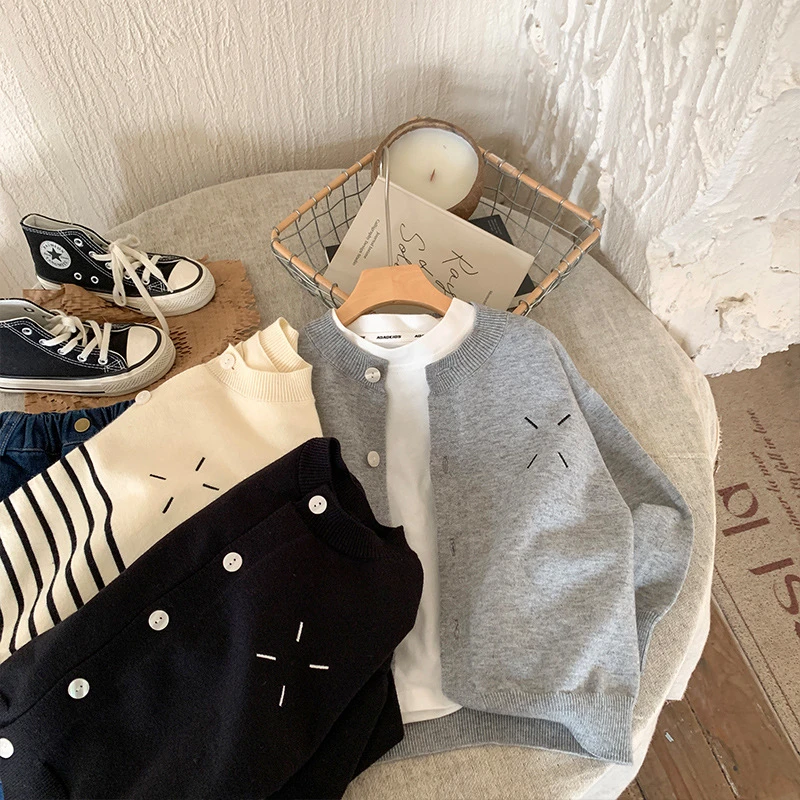 23093针织衫宝宝秋装外出服毛衣男童开衫休闲洋气潮牌服装