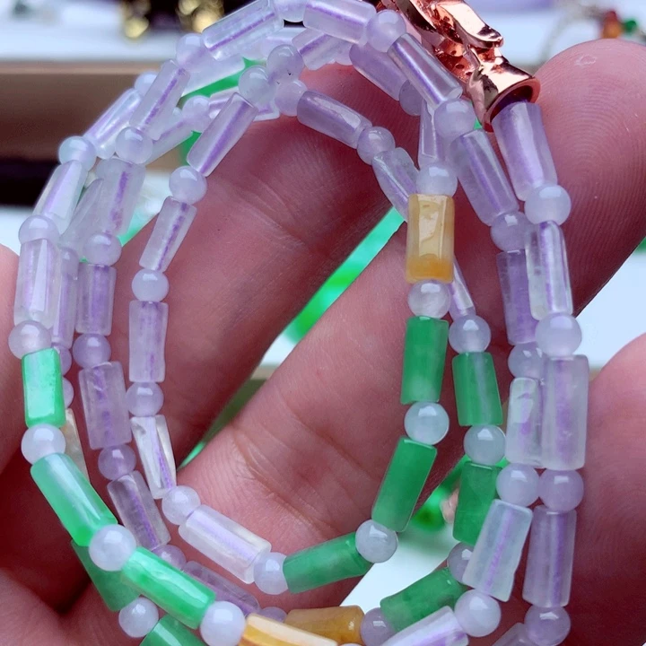 翡翠未镶嵌毛衣链