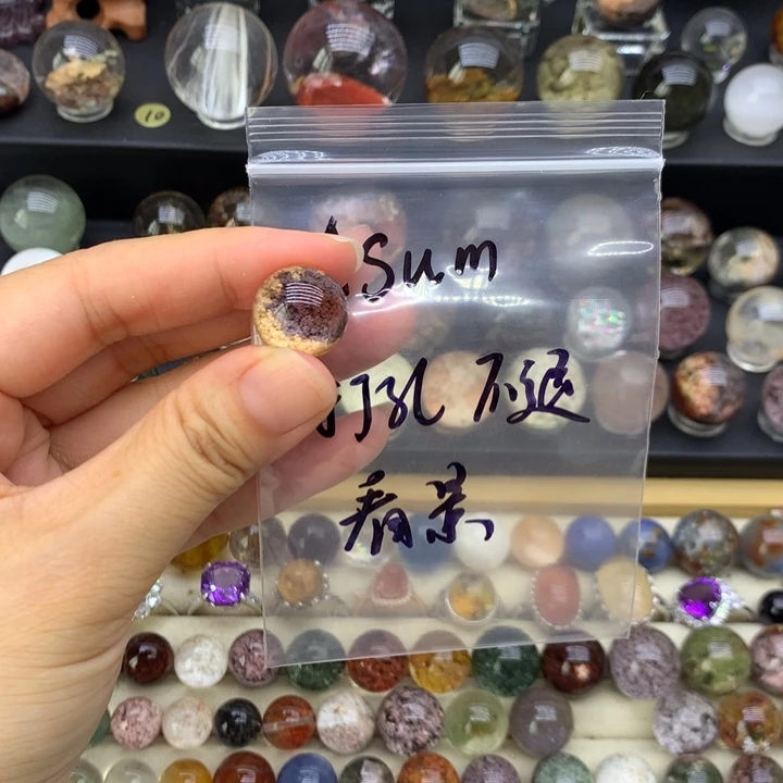 水晶手链未镶嵌A****。天然幽灵水晶打孔看景色不退换