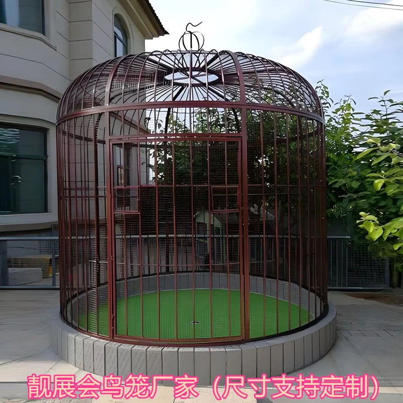 铁艺超大型孔雀养鸟笼广场婚庆装饰道具鸟笼摆设户外大型大号鸟笼