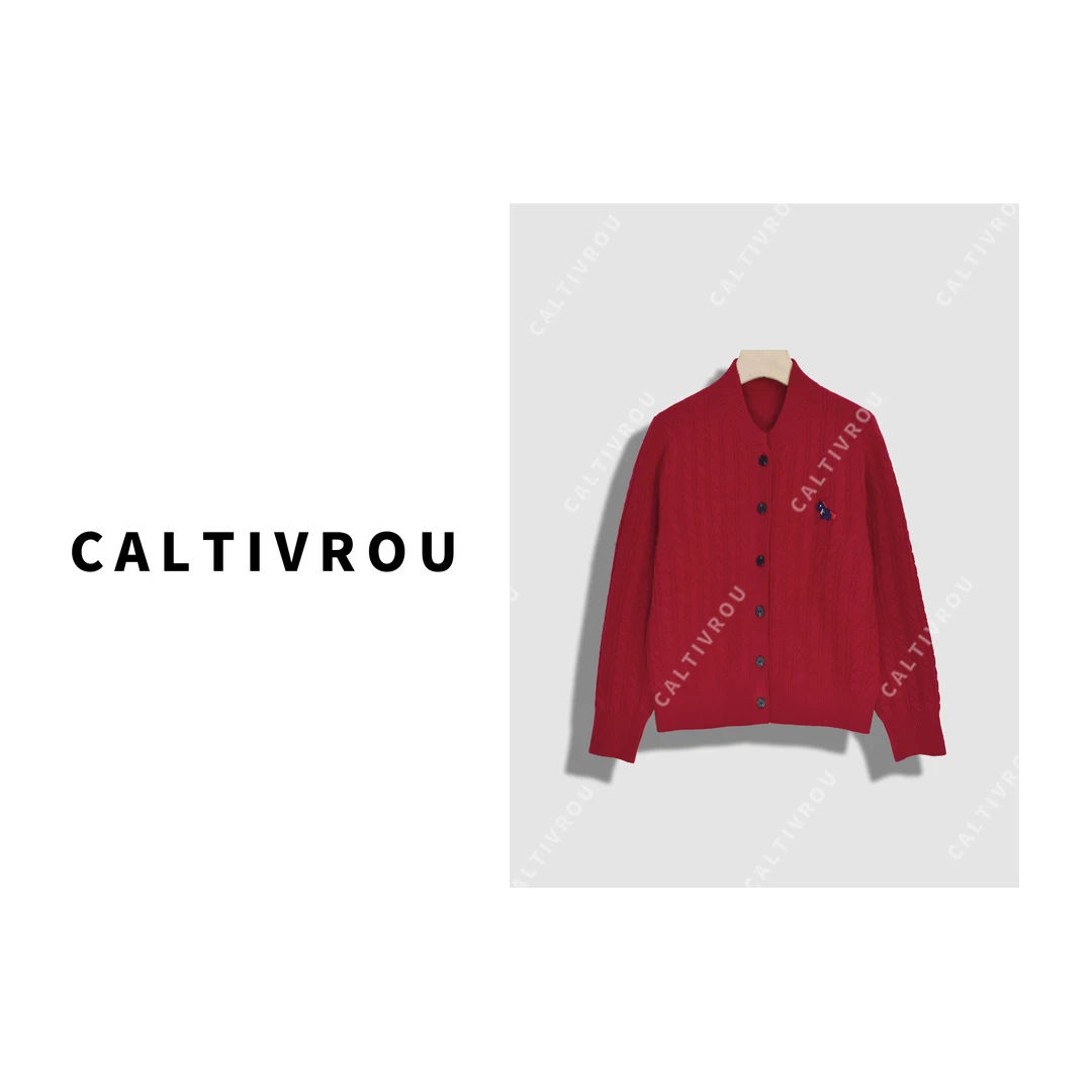 【媛媛】时尚设计感气质经典麻花针织衫-Y20333