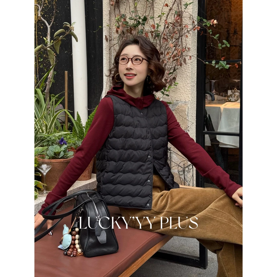 LUCKYYY高品定制轻便保暖葫芦绗线90绒羽绒马甲B2201