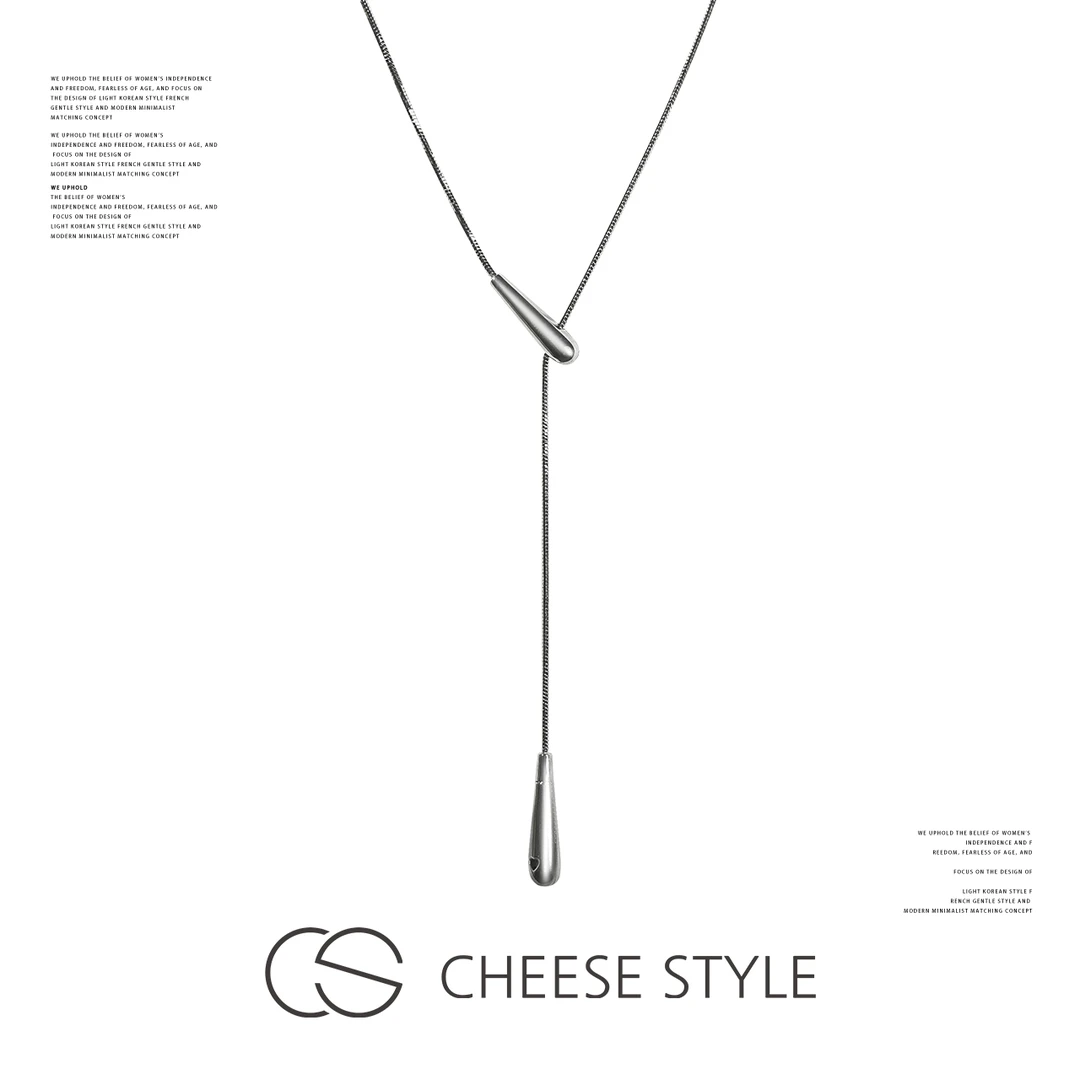 不锈钢项链 【芝士Cheese】时尚气质设计感轻奢小众ins简约坠链项链