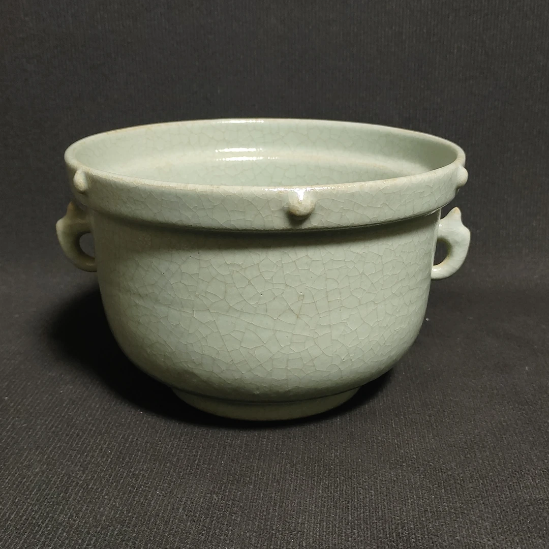 大中小号冰裂公道杯茶具陶瓷绿色青瓷青釉汤碗