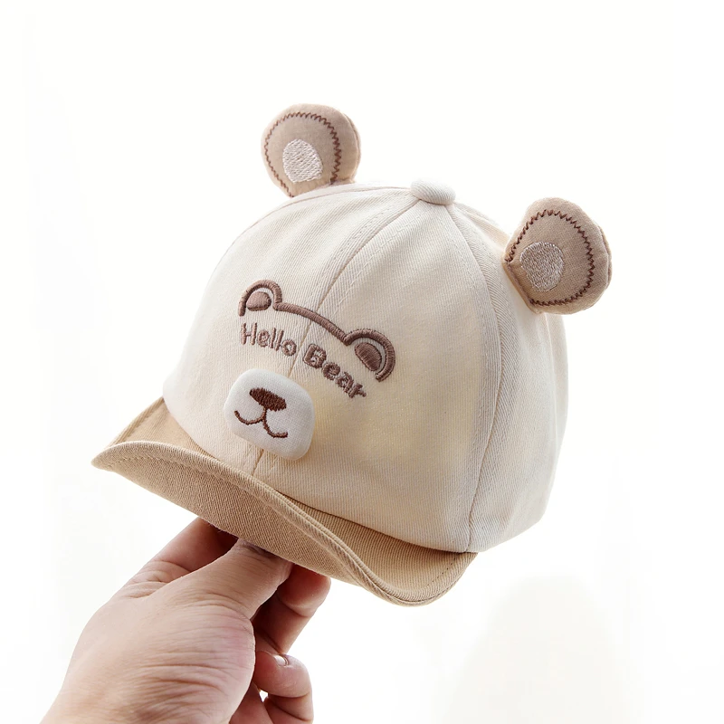 婴儿帽子春秋季6到12个月男宝宝鸭舌帽遮阳防晒可爱薄款婴幼儿帽