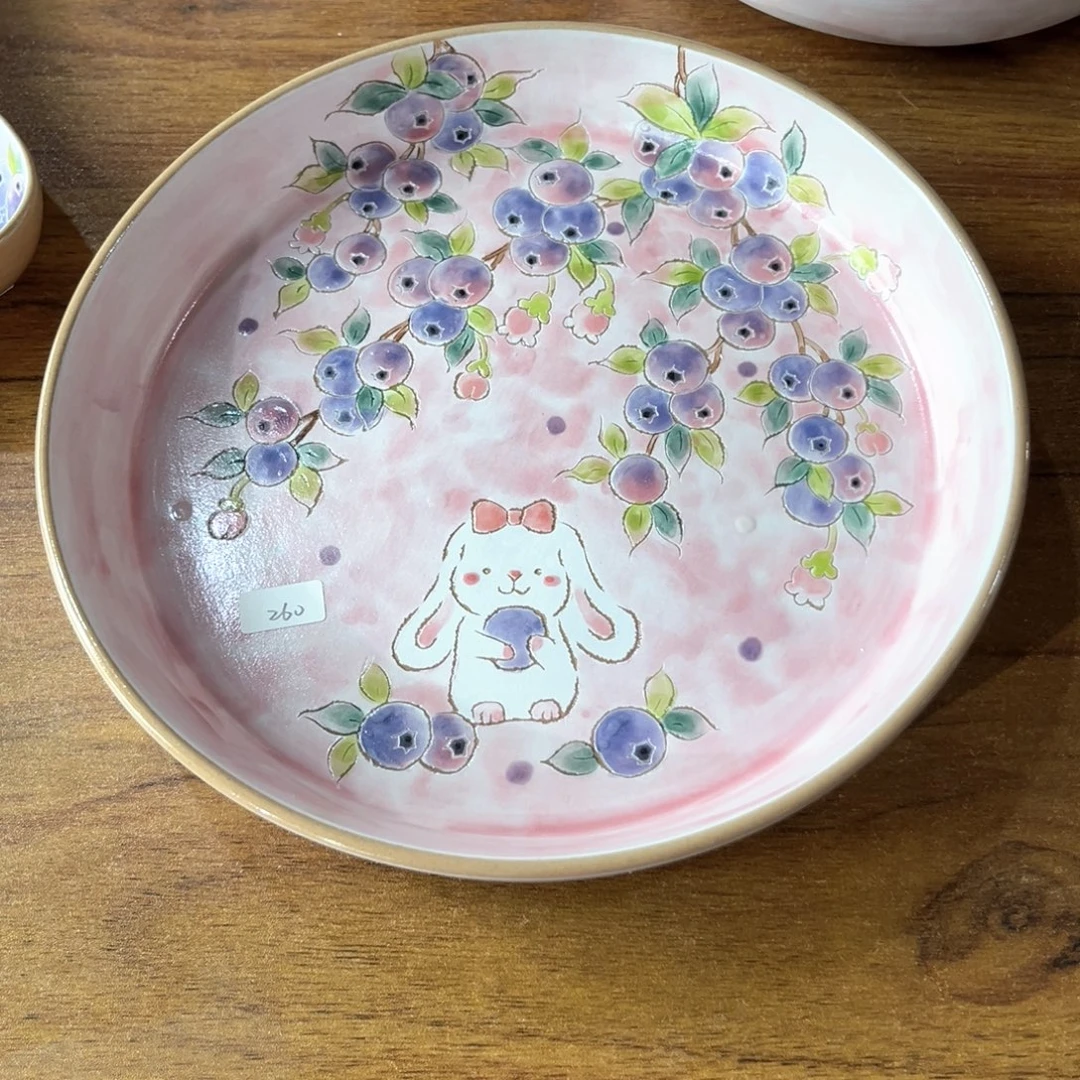 一****瓷片好看好看的盘子一个