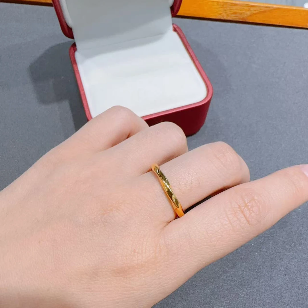 精品5D足金莫比乌斯环戒指00789