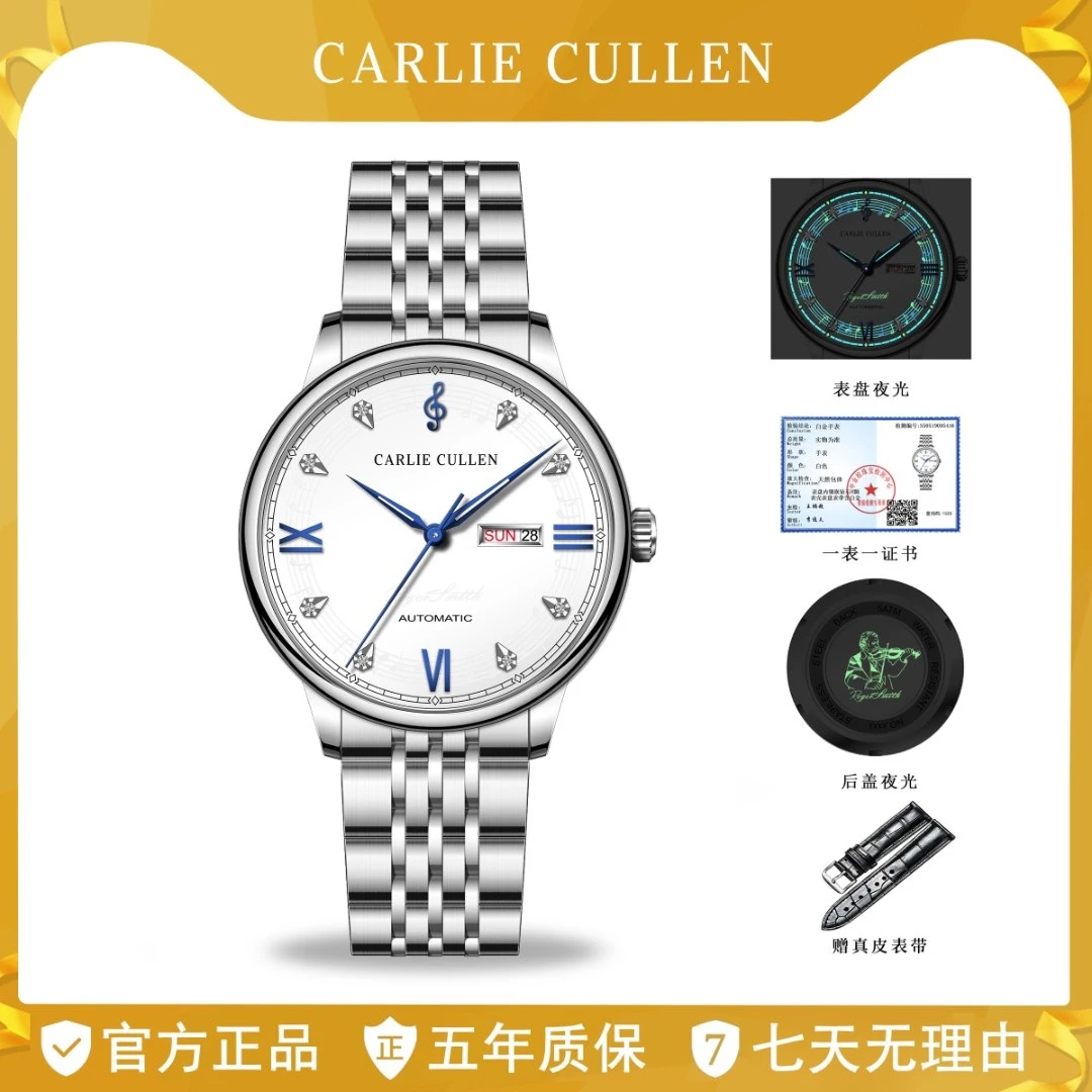 钢琴家签名限量纪念款商务时尚夜光防水全自动男士手表C8060