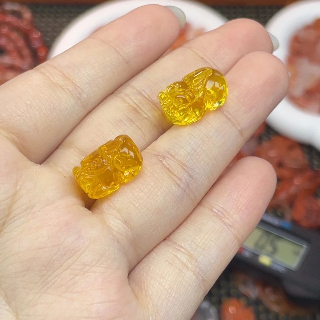 南红玛瑙未镶嵌配饰貔貅组合