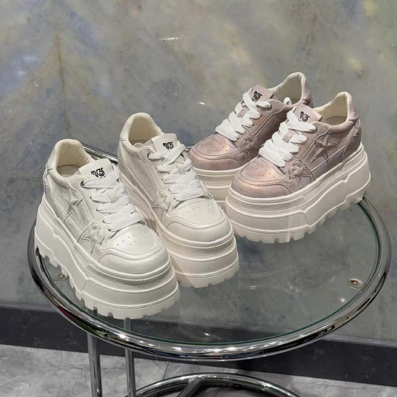 【红姐专属】【流星赶月】2025早春10-13CM厚底系带休闲鞋女鞋6208-1