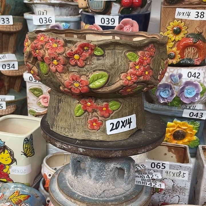 粗陶材质多肉花盆