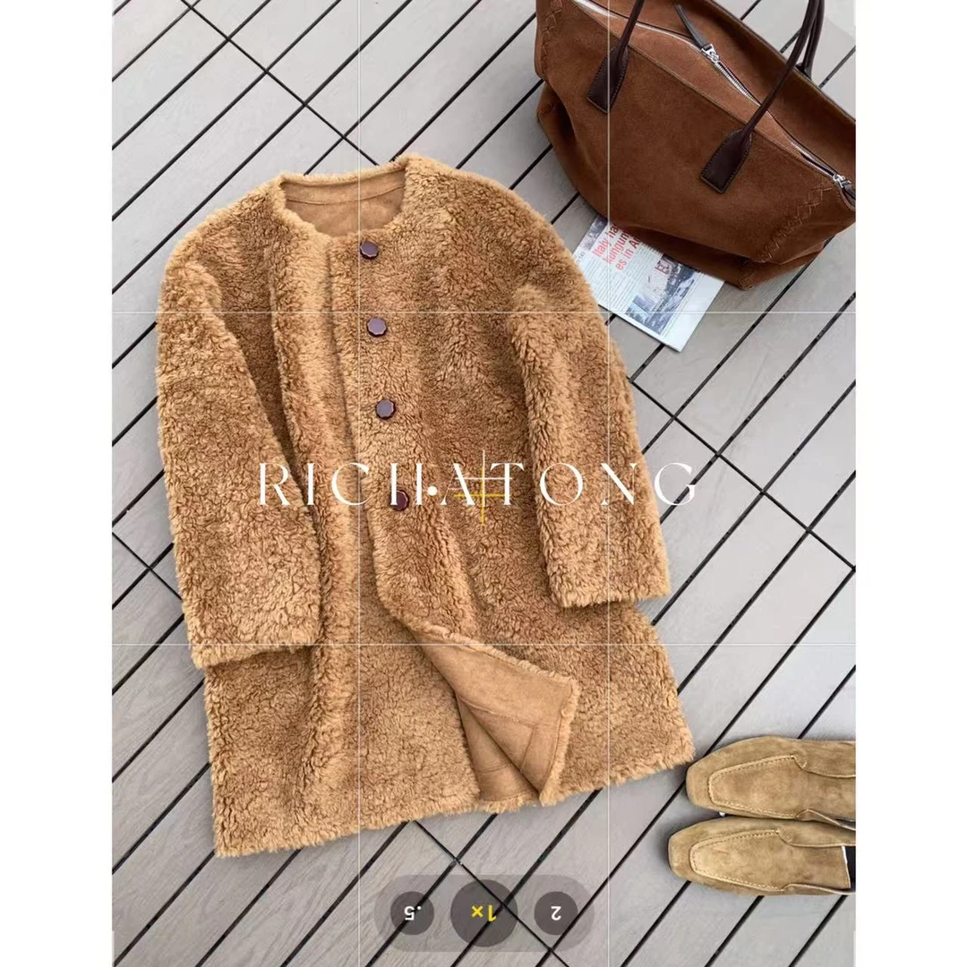 atong/阿彤-【麦语】-2025进口拉贡皮毛一体羊皮毛外套0901-09