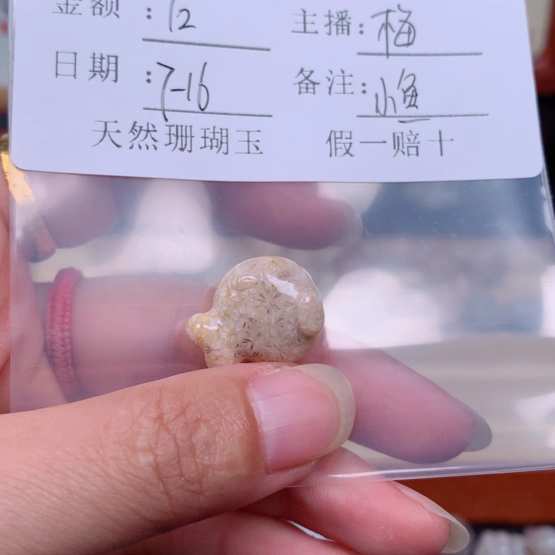 小***苗硅化玉珊瑚玉未镶嵌