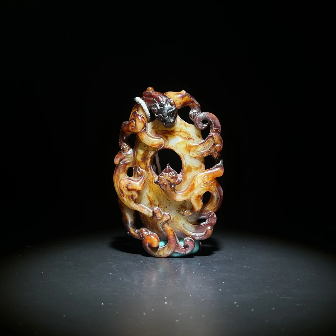 古玉臻藏和田玉螭龙挂件2503120048