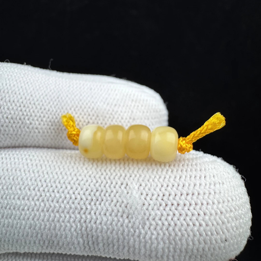 K3661天然原矿蜜蜡 隔珠6mm支持复检假一罚十