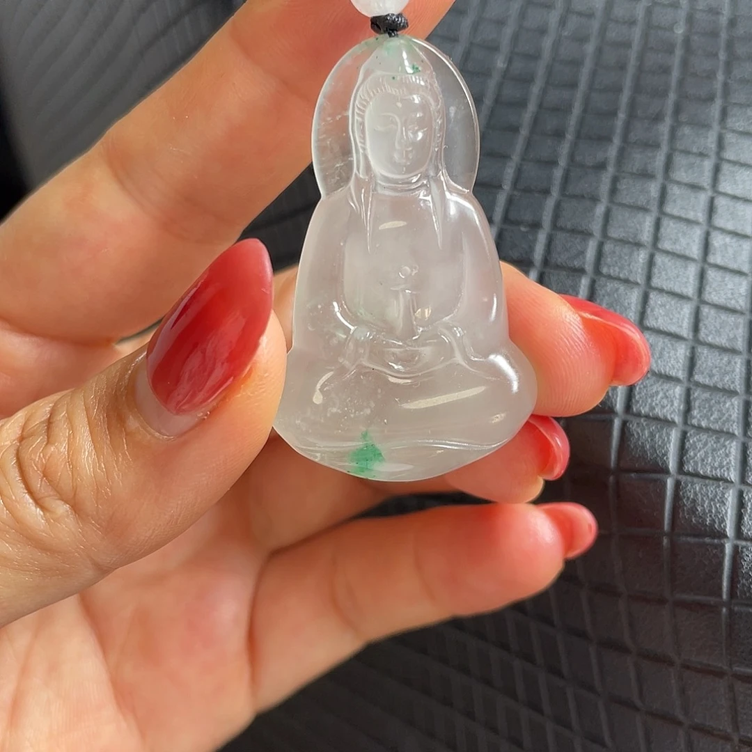 石英质玉（非洲翠）未镶嵌吊坠