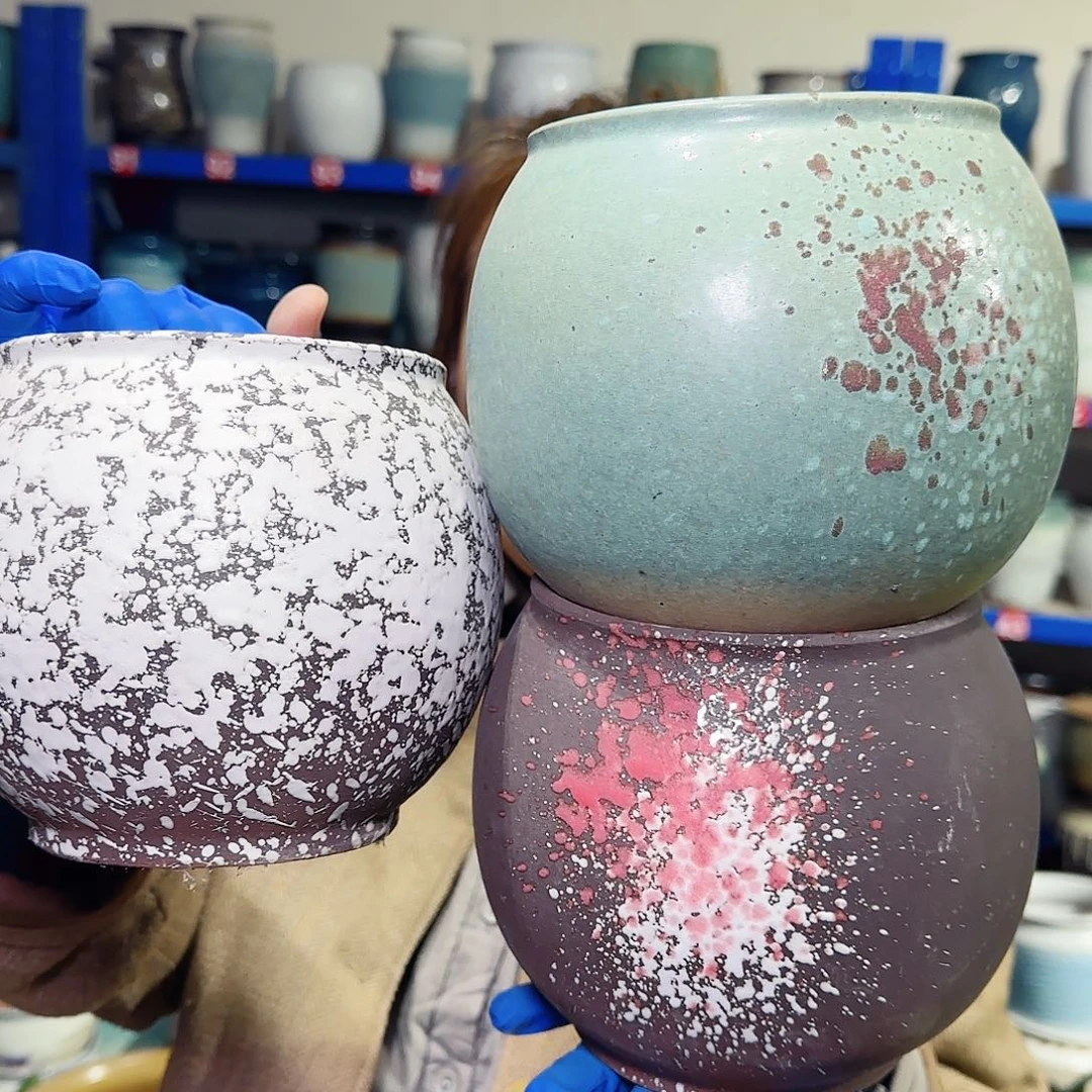 紫砂花盆高14口13