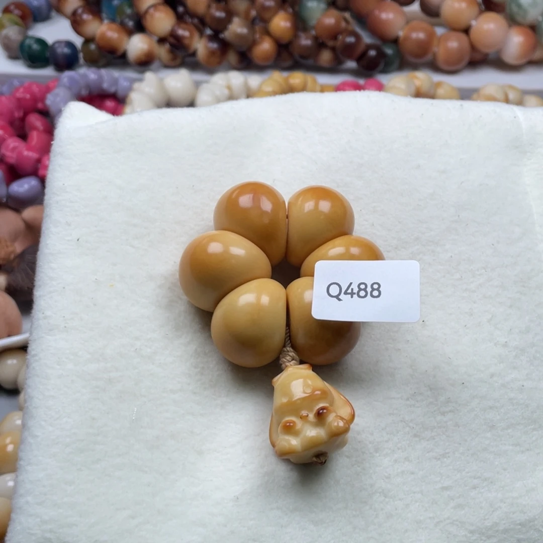 卿***和菩提根/象牙果吊坠Q488牙果蒜瓣手捻28mm一串通货