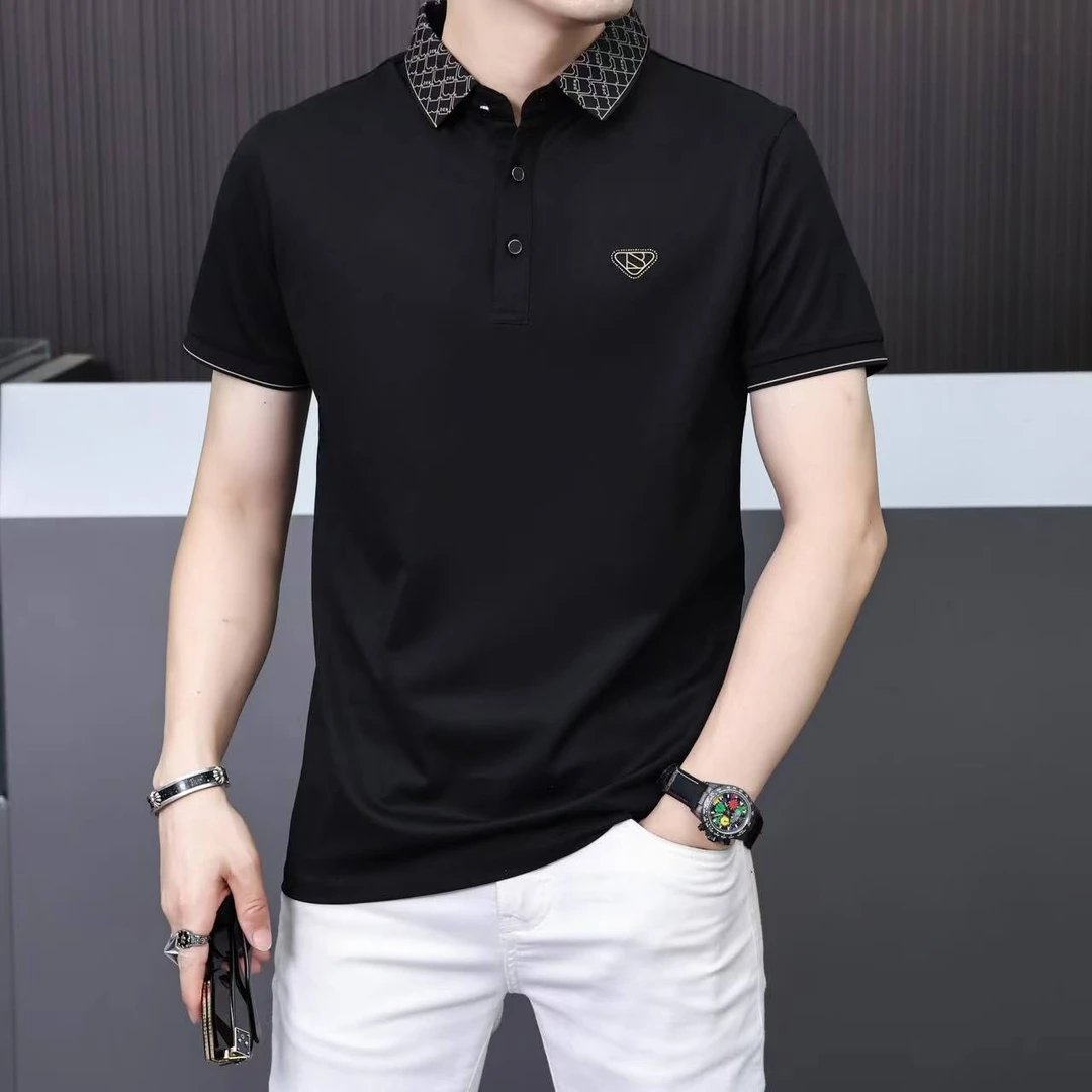 帕萨度男士夏季商务休闲翻领T恤AJ-8685