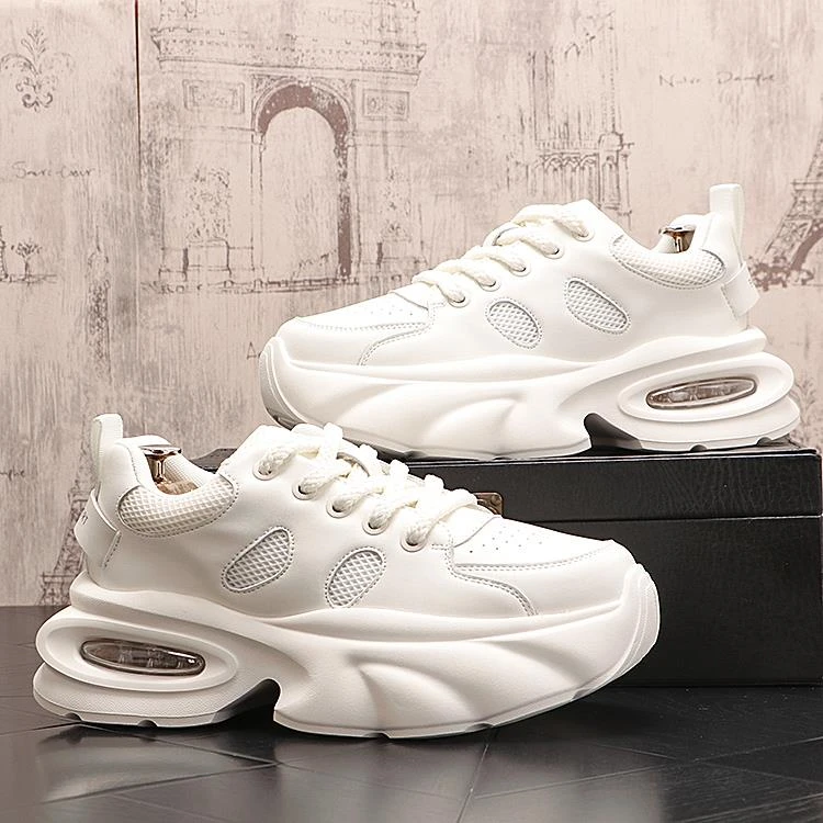 爱赫蒙气垫老爹鞋男士百搭厚底气垫网面运动鞋2025新款轻奢男鞋子